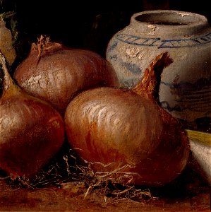 Still Life with Onions (Eugène Jansson) - Nationalmuseum - 21925. Free illustration for personal and commercial use.