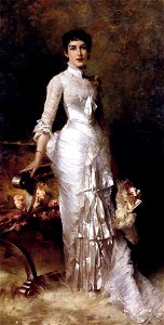 Julius LeBlanc Stewart - Young Beauty In A White Dress. Free illustration for personal and commercial use.