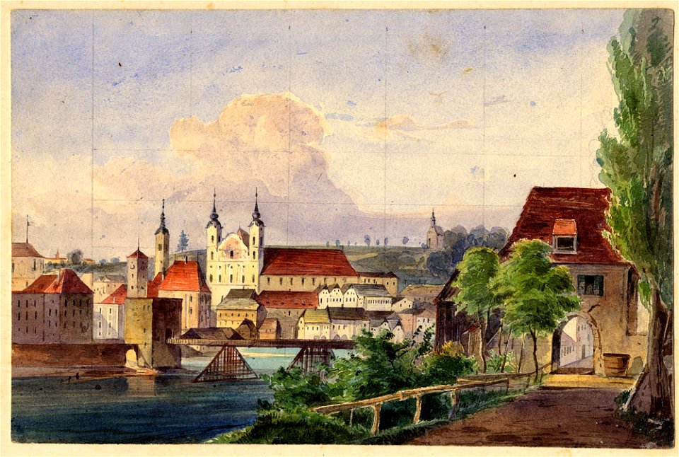 Steyr Aquarell 19 Jahrhundert