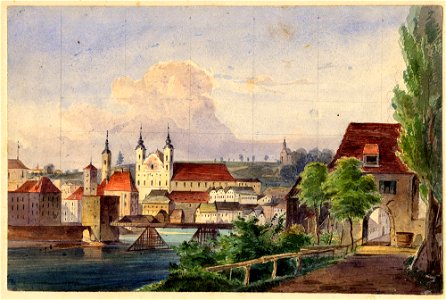 Steyr Aquarell 19 Jahrhundert