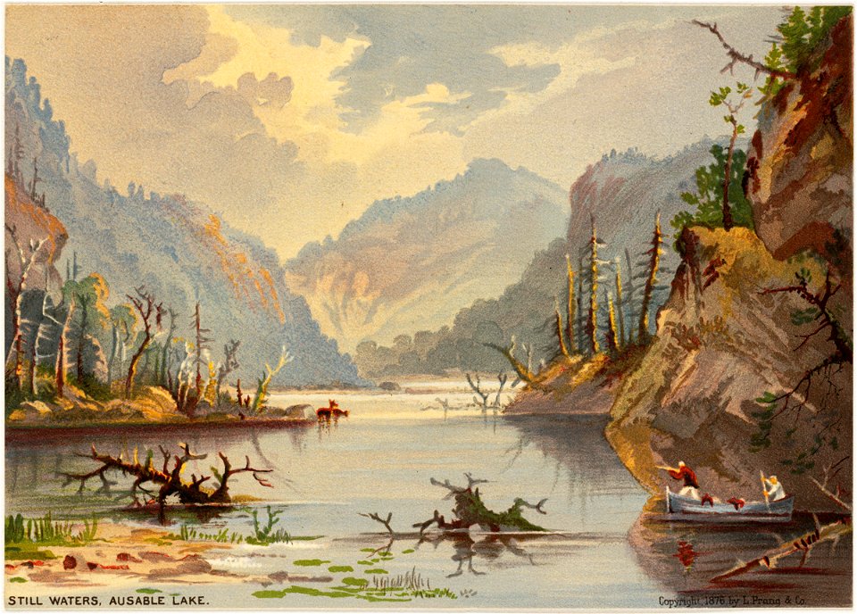 Still Waters, Ausable Lake (Boston Public Library)