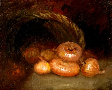 Still Life with Onions by Antoine Vollon
