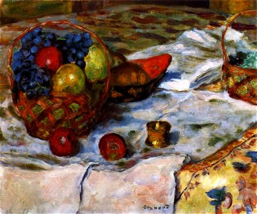 Still life with earthenware dish 1918, by Pierre Bonnard