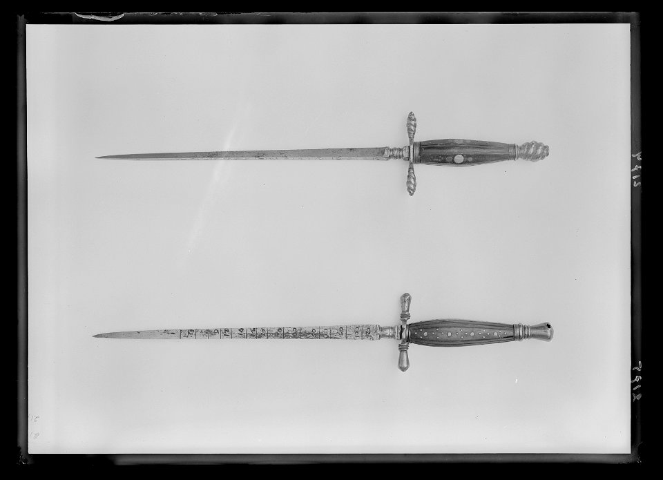 Stilett, artillerimåttstock - Livrustkammaren - 17609
