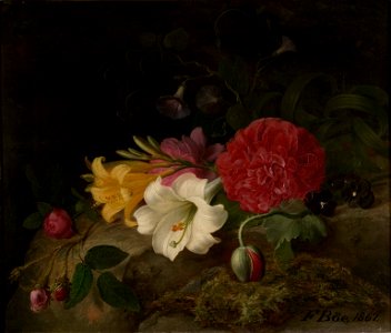 Still Life with Flowers (Frants Diderik Böe) - Nationalmuseum - 18261