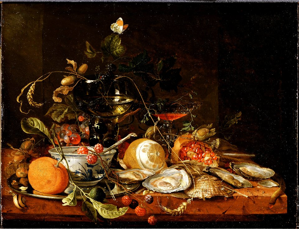 Still Life with Wine, Fruit and Oysters (Jan Davidsz. de Heem) - Nationalmuseum - 17456