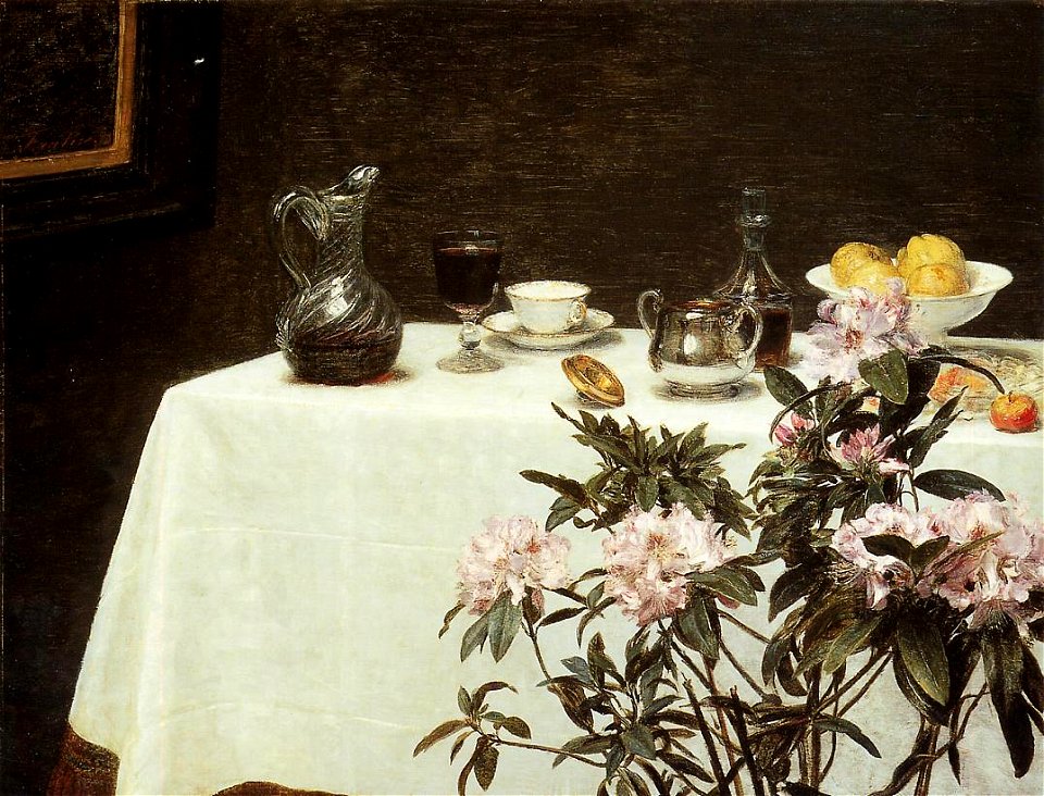 Still Life Corner of a Table by Fantin-Latour