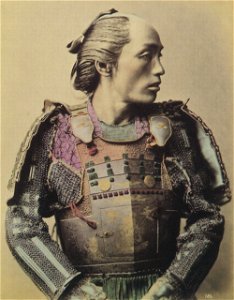 Stillfried, Raimond, Baron - Samurai im Kettenhemd (Zeno Fotografie)