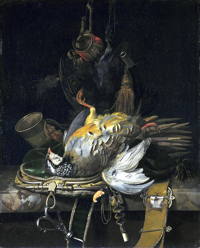 Still life with game by Willem van Aelst