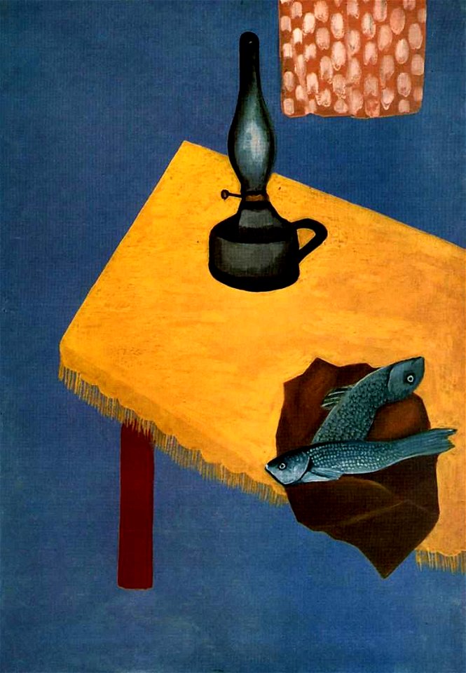 Still Life with a Lamp and Herring