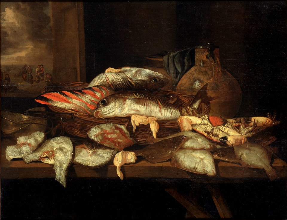 Still Life with Halibut and other Fish (Abraham Hendricksz van Beyeren) - Nationalmuseum - 18451