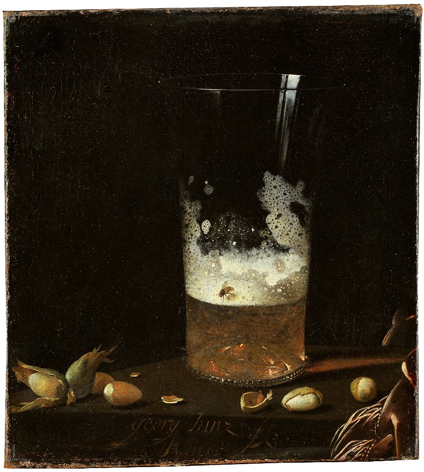 Still Life with a Glass of Beer and Nuts (Georg Hainz) - Nationalmuseum - 22275