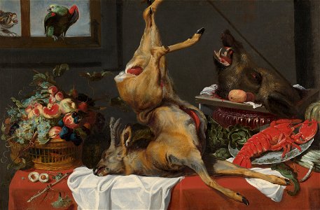 Still Life with a Dead Stag from the workshop of Frans Snijders Mauritshuis 794