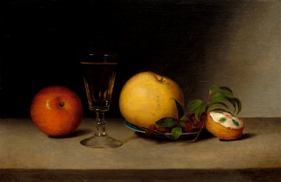 Still Life with Apples, Sherry, and Tea Cake A27264