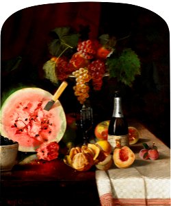 Still Life with Watercolor - William Merritt Chase. Free illustration for personal and commercial use.