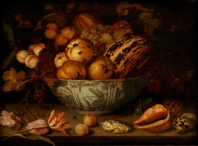Still Life of Fruit by Balthasar van der Ast Centraal Museum 5096 a. Free illustration for personal and commercial use.