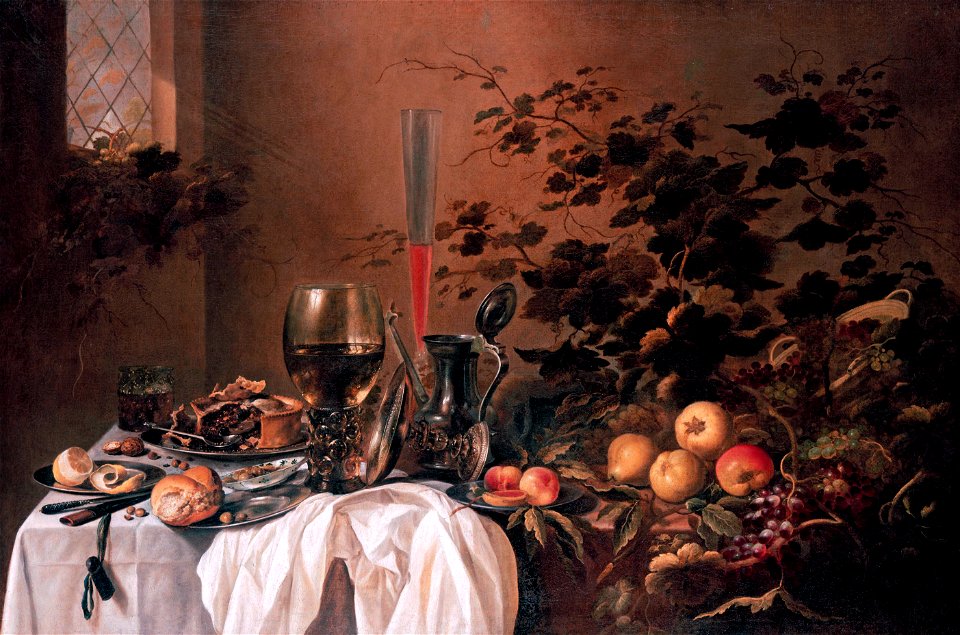 Stilll life with tumblers and fruit, by Pieter Claesz and Roelof Koets (1)