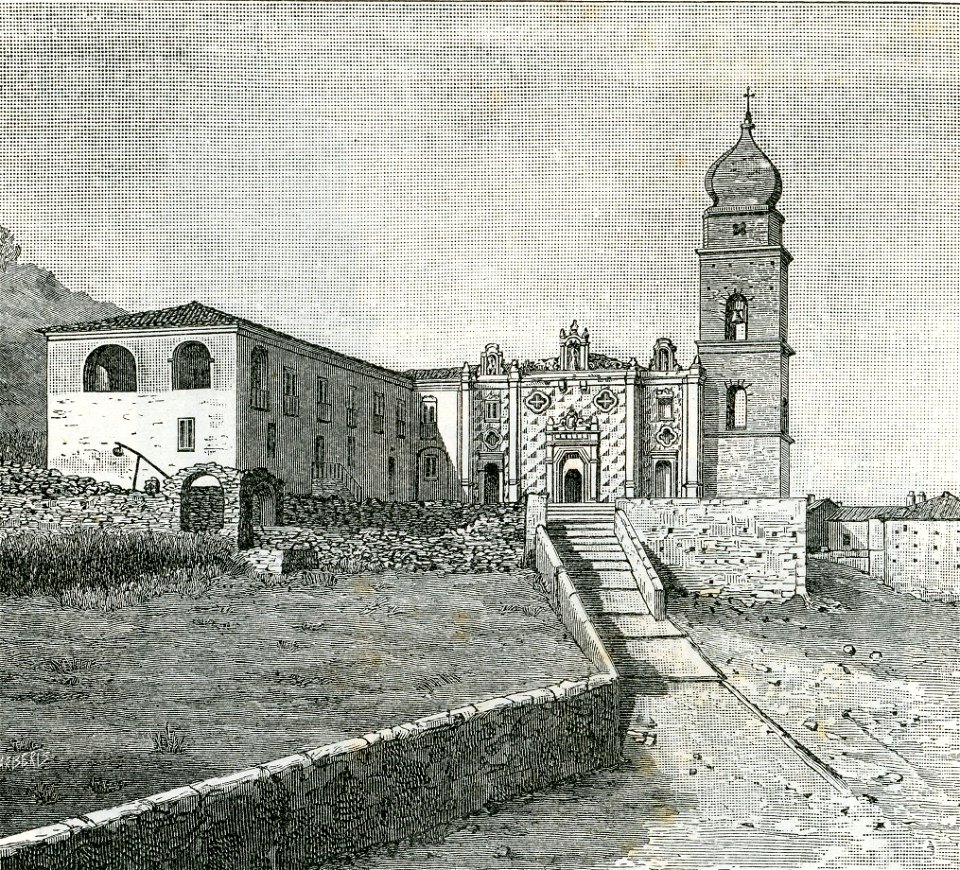 Stigliano chiesa e convento di Sant’Antonio xilografia di Barberis
