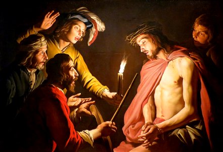 Stom, Matthias - Christ Crowned with Thorns - c. 1633-1639. Free illustration for personal and commercial use.