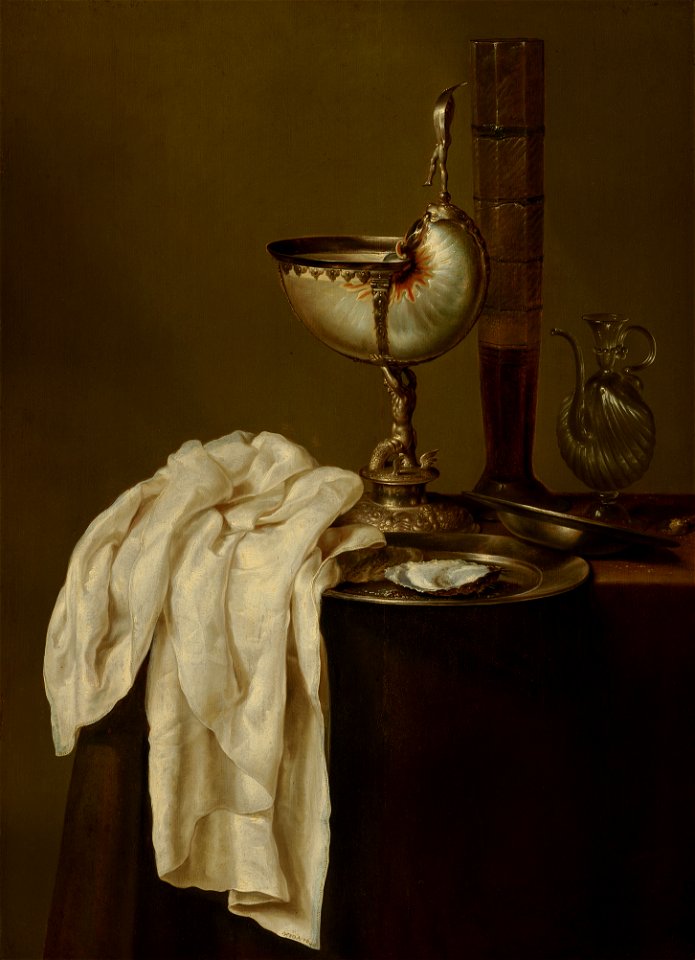 Still Life with Nautilus Cup by Willem Claesz. Heda Mauritshuis 936