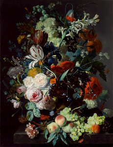 Still Life with Flowers and Fruit A16296