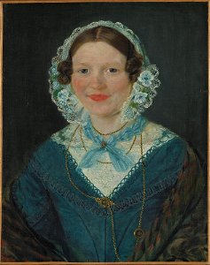 Matthias Stoltenberg - Portrait of Engel Marie Delphin, b. Lange - NG.M.01024 - National Museum of Art, Architecture and Design. Free illustration for personal and commercial use.