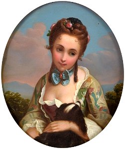 Stockmann und Co Portrait einer Prinzessin mit Spaniel