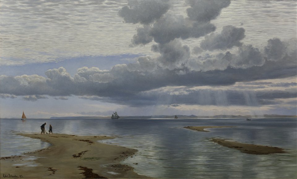 Stille eftermiddag udover sandgrundene ved Lynæs