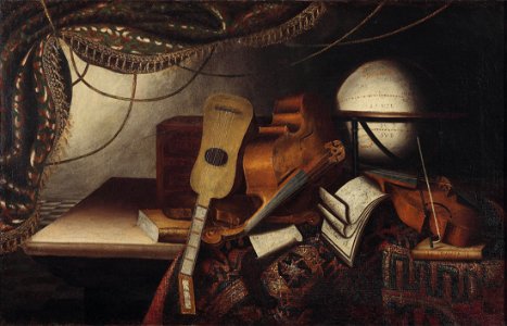 Stillleben mit Musikinstrumenten (Bergamo 17 Jh) 01