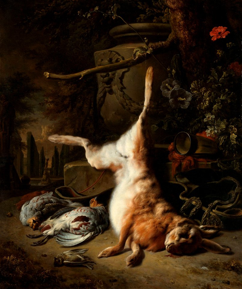 Stilleven met haas en andere jachtbuit Rijksmuseum SK-A-464