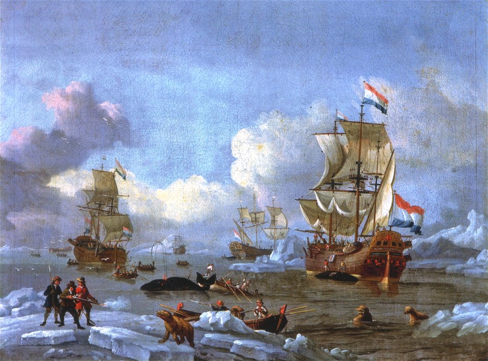 Abraham Storck Walfang im Eismeer