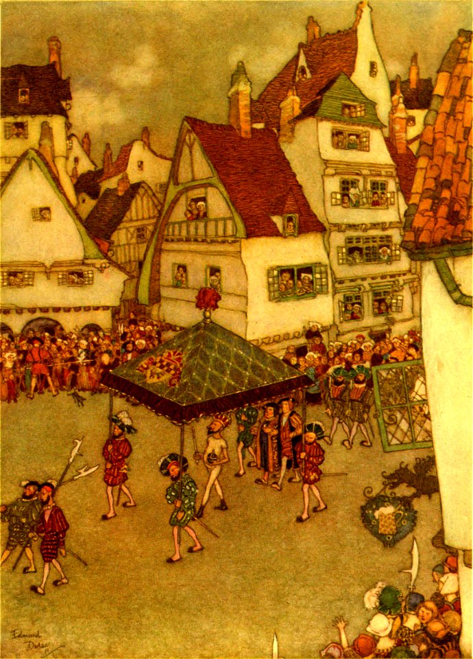 Stories from Hans Andersen - Edmund Dulac color plate at page 215