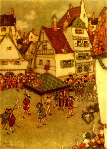 Stories from Hans Andersen - Edmund Dulac color plate at page 215