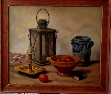 Stilleven met lantaarn en kandelaar (G.Th. Rotman)