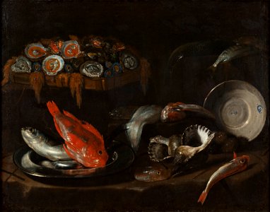 Still Life with Fish and Oysters (Giovanni Battista Recco) - Nationalmuseum - 17762