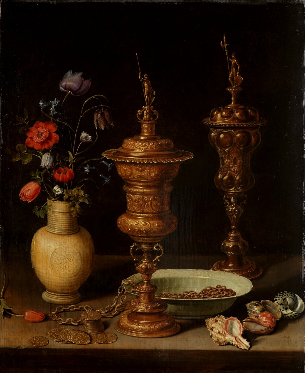 Still Life with Flowers and Gold Cups of Honour - Clara Peeters - Google  Cultural Institute - Traditional visual art under Public domain license