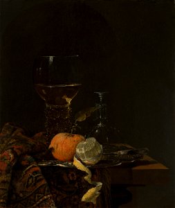 Still Llife with a Roemer by Willem Kalf Frans Hals Museum. Free illustration for personal and commercial use.