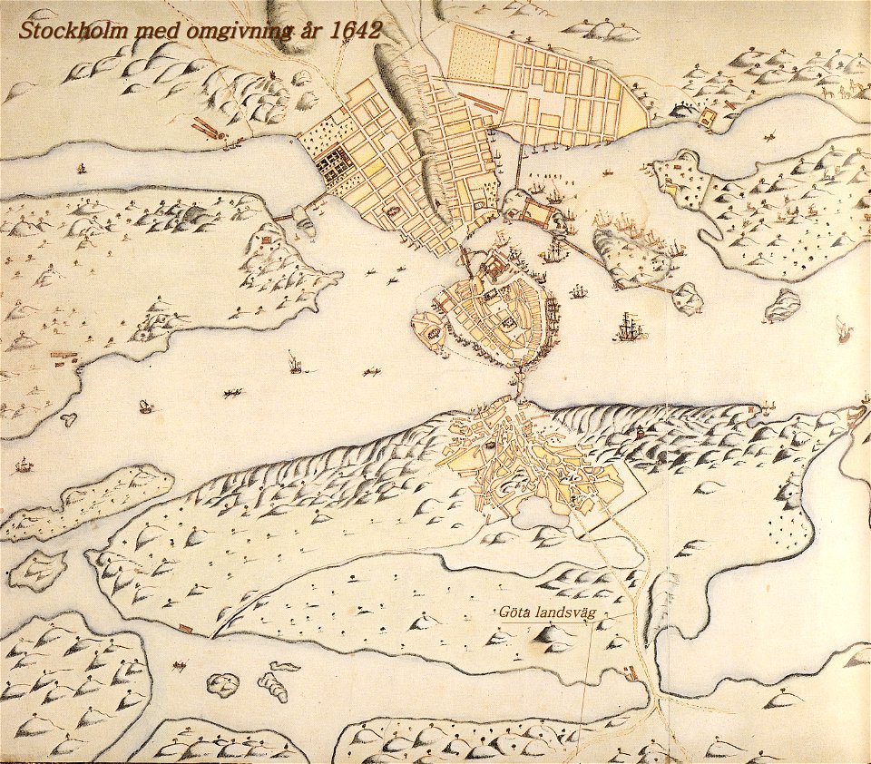 Stockholm karta 1642