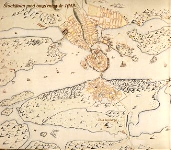 Stockholm karta 1642