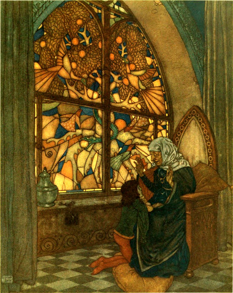 Stories from Hans Andersen - Edmund Dulac color plate at page 117