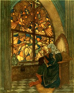 Stories from Hans Andersen - Edmund Dulac color plate at page 117