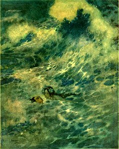 Stories from Hans Andersen - Edmund Dulac color plate at page 169