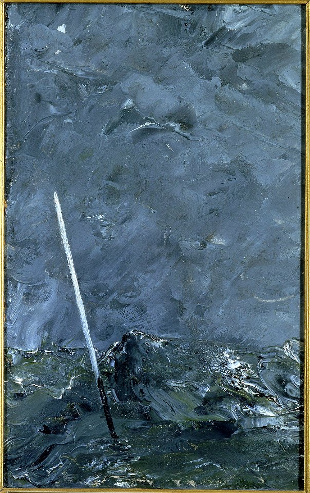 Stormy Sea. Buoy without Top Mark (August Strindberg) - Nationalmuseum - 23223
