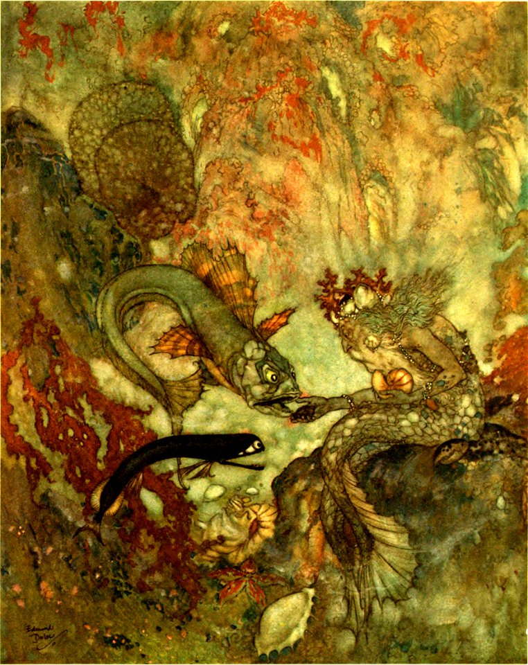 Stories from Hans Andersen - Edmund Dulac color plate at page155