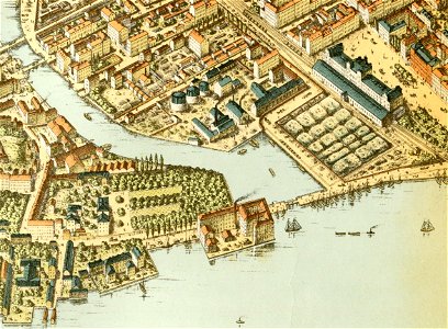 Stockholms central, Klara sjö, Eldkvarn, Neuhaus 1870