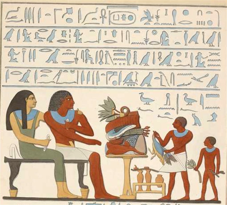 Stone tablet found in a tomb at Thebes (detail)