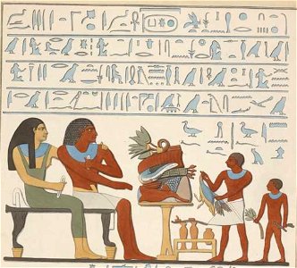 Stone tablet found in a tomb at Thebes (detail)