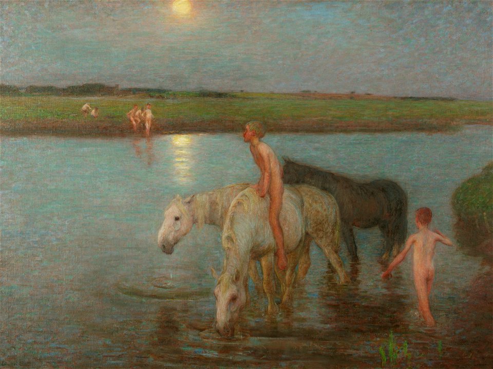 Edward Stott - The Riverbank (1901)