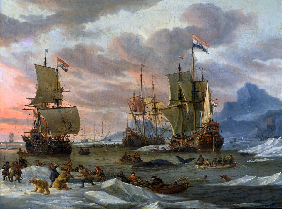 Abraham Storck - Walvisvangst
