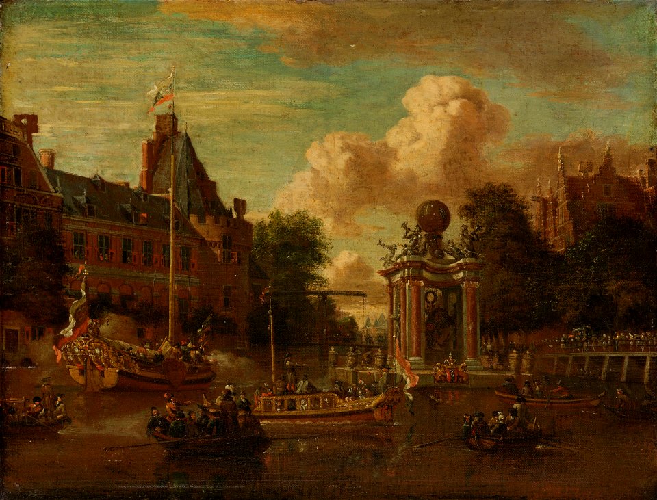Bezoek van het Moskovisch gezantschap aan Amsterdam, 29 augustus 1697 Rijksmuseum SK-A-2132